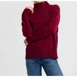 NEW PURA CASHMERE oversized cashmere pullover in barolo